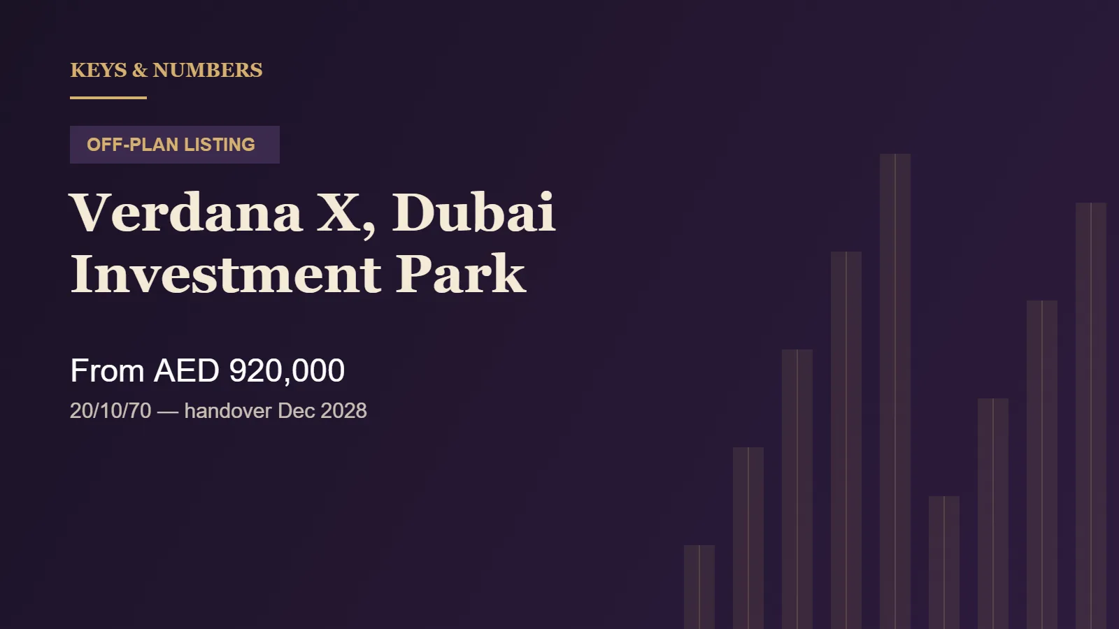 Verdana X exterior render, Dubai Investment Park